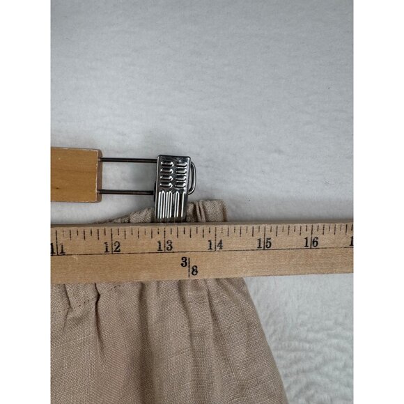 Man In the Studio Linen palazzo pants Beige coastal wide leg sz M - Picture 5 of 9